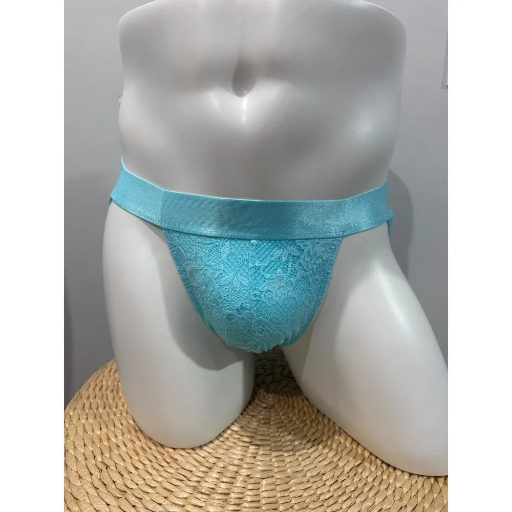 Cosabella Never Say Never Men's Sports Brief Maldives Blue Lace Size M NWT